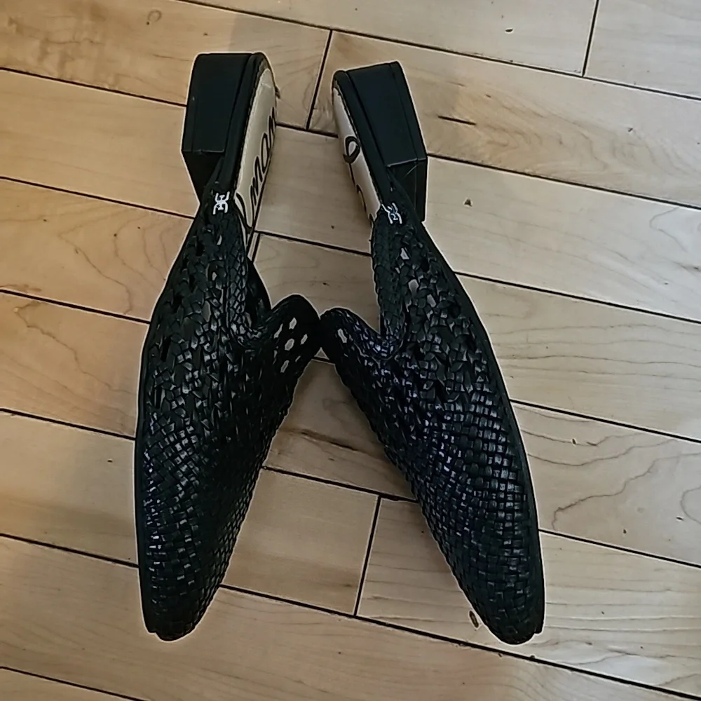 Sam Edelman clara black leather woven mules - Picture 4 of 7
